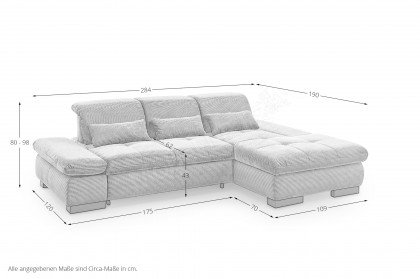 SO 4100 von set one by Musterring - Ecksofa Variante rechts kupfer