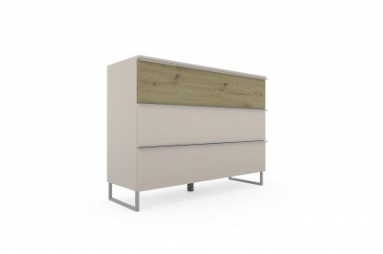 Navera von Nolte - Sideboard perlafarben mit Artisan-Eiche