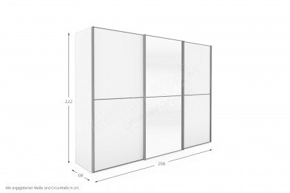 Sinfonie Plus von Staud - Schwebetürenschrank weiß ca. 298 cm breit