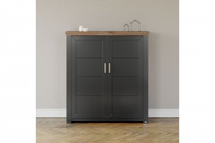 York von set one by Musterring - Highboard in Anthrazit und Eiche