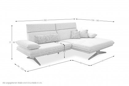 MR 455 von Musterring - Ecksofa Ausführung rechts beige