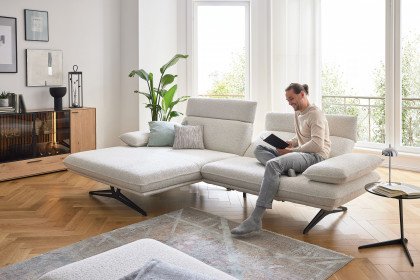 MR 455 von Musterring - Ecksofa Ausführung links beige