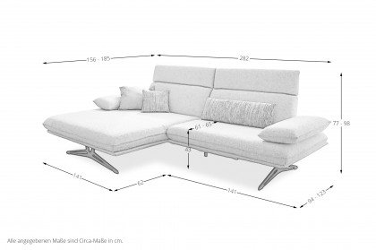 MR 455 von Musterring - Ecksofa Ausführung links beige