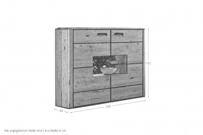 Montana-living von Wohnconcept - Highboard aus Wildeiche/ Natur-Kork