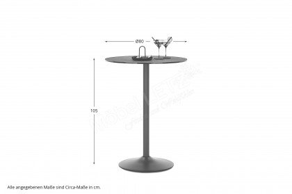 Salinas von set one by Musterring - Bartisch ca. 105 cm hoch