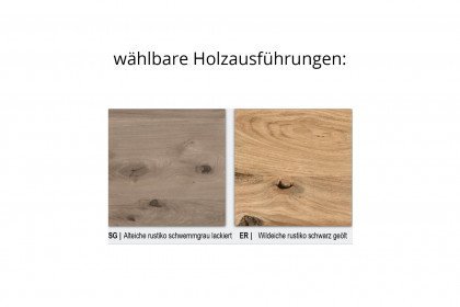 Vtektura living von Voglauer - Essgruppe Metall schwarz/ Wildeiche rustiko