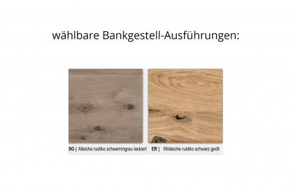 Vtektura living von Voglauer - Essgruppe Metall schwarz/ Wildeiche rustiko