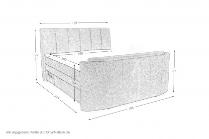 Bel Air von Jockenhöfer - Boxspringbett beige mit TV-Halterung