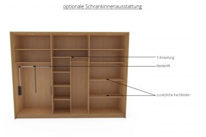 Incasa Ranura von Decker - Schrank mit 4 dunkelgrauen Glastüren