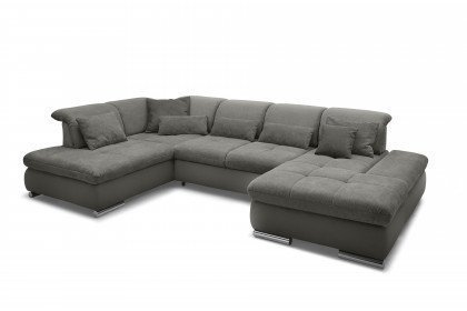 SO 4100 von set one by Musterring - XXL-Sofa links grau