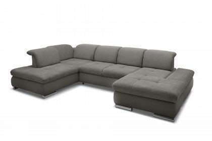 SO 4100 von set one by Musterring - XXL-Sofa links grau