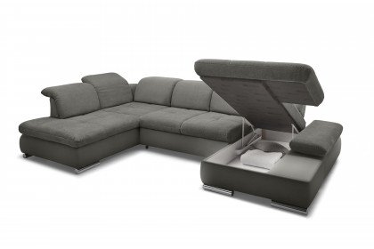 SO 4100 von set one by Musterring - XXL-Sofa links grau