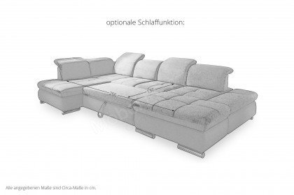 SO 4100 von set one by Musterring - XXL-Sofa links grau