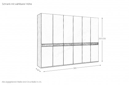 Aride von Mondo - Kleiderschrank Balkeneiche - Lack sand