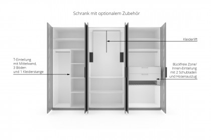 Aride von Mondo - Kleiderschrank Balkeneiche - Lack sand