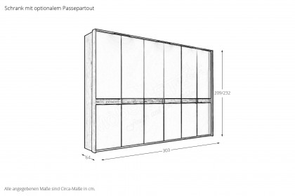 Aride von Mondo - Kleiderschrank Balkeneiche - Lack sand