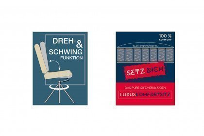 Assento von MCA - Polsterstuhl mit vertikaler Steppung