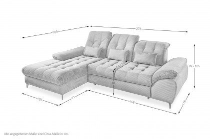 Delphino von Benformato - Ecksofa links aqua