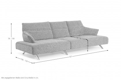 1053 von Himolla - XXL-Sofa peach