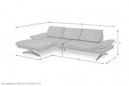 KOINOR Elements - Ecksofa Variante links grau