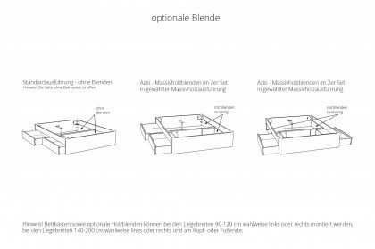 Function von Hasena - Massivholzbett Elito mit Bettkasten Kernbuche
