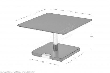 Alzaro 2741 von Bacher - Couchtisch in FENIX NTM®/ nero ingo