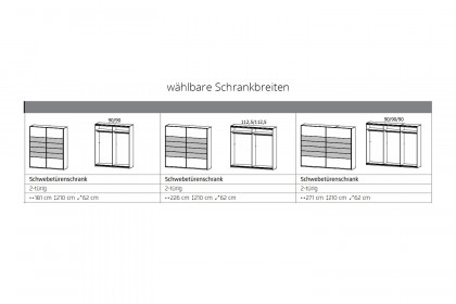 Barcelona von Rauch Blue - Schlafzimmer-Set alpinweiß - grau-metallic