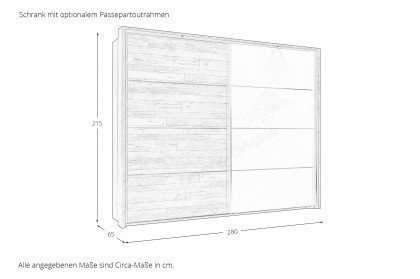 Rivoli von LIV'IN - 2-türiger Schwebetüren-Kleiderschrank 2-türig Eiche - grau