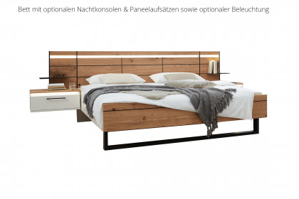 Madiva von Musterring - Bett 180x200 cm Balkeneiche Furnier - weiß