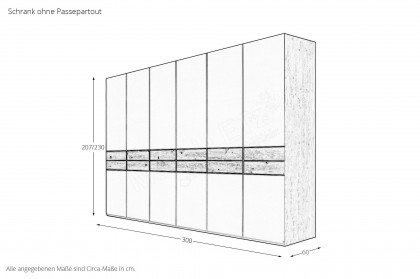 Madiva von Musterring - Schrank System 1 Balkeneiche-Furnier - Lack manhattan