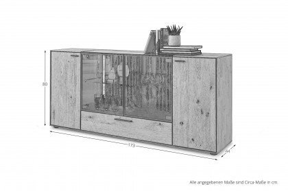 Targo von Musterring - Sideboard mit Glasausschnitt im Abdeckblatt