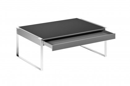 Grafa 3131 von Bacher - Couchtisch in Chrom mit Glasplatte