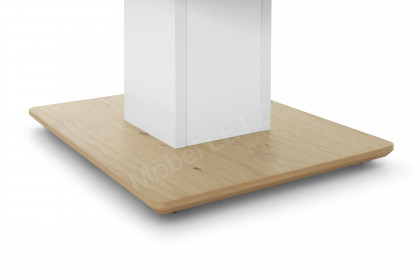 WD-04 von Vierhaus - Couchtisch in Wildeiche furniert/ Reinweiß