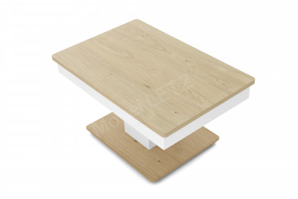 WD-04 von Vierhaus - Couchtisch in Wildeiche furniert/ Reinweiß