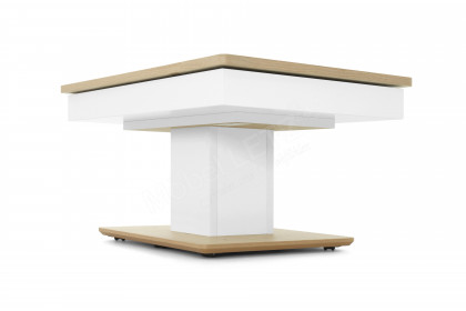 WD-04 von Vierhaus - Couchtisch in Wildeiche furniert/ Reinweiß