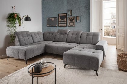 Sano von Benformato - XXL-Sofa links dunkelgrau