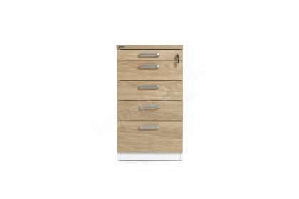 E10 von Nowy Styl - Standcontainer weiß/ Natural Hickory