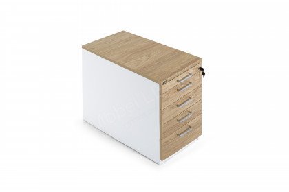 E10 von Nowy Styl - Standcontainer weiß/ Natural Hickory