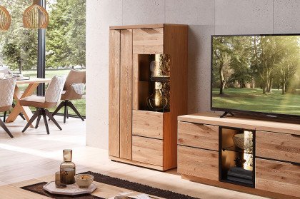 Donna von Wohnconcept - Highboard in natürlicher Wildeichenausführung