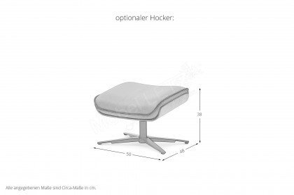 MR 276 von Musterring - Ledersessel charcoal