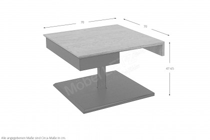 5684 von Vierhaus - Couchtisch in Wildeiche und Anthrazit-Metallic