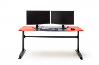 mcRacing Gam-Desk von MCA - Gaming Schreibtisch mit zweifarbiger Tischplatte