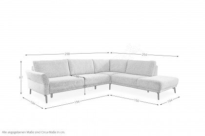 ZE-EM24126 von Zehdenick - Ecksofa Variante rechts natur