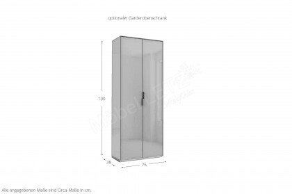 Modena Entree von Munari - Garderobe Metall anthrazit & Glas grau