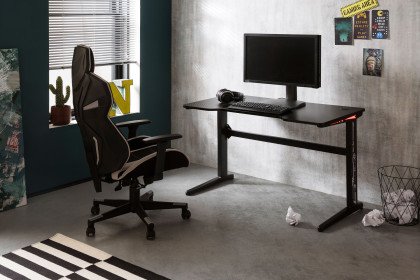 mcRacing Gaming Desk von MCA - Gamingtisch mit LED Beleuchtung