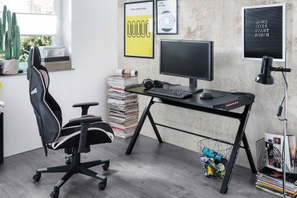 mcRacing Gaming Desk von MCA - Gamer-Tisch mit seitlicher Beleuchtung