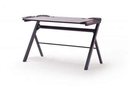 mcRacing Gaming Desk von MCA - Gamer-Tisch mit seitlicher Beleuchtung