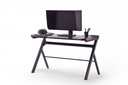 mcRacing Gaming Desk von MCA - Gamer-Tisch mit seitlicher Beleuchtung