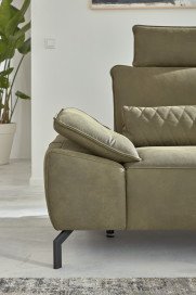 MR 270 von Musterring - Ledersofa rechts olive