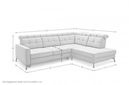 MR 4615 von Musterring - Polsterecke Variante rechts light-grey